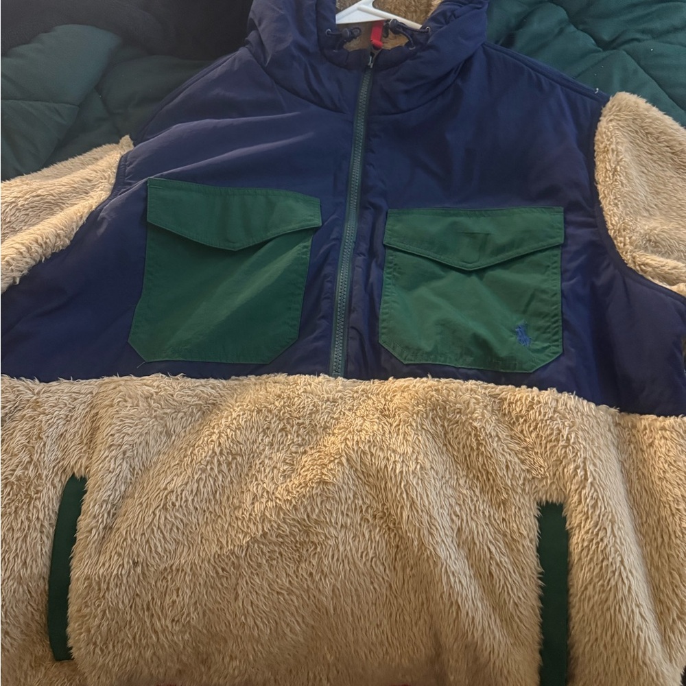 Polo by Ralph Lauren Blue Jacket with Cream Lining - Picture 3 of 4